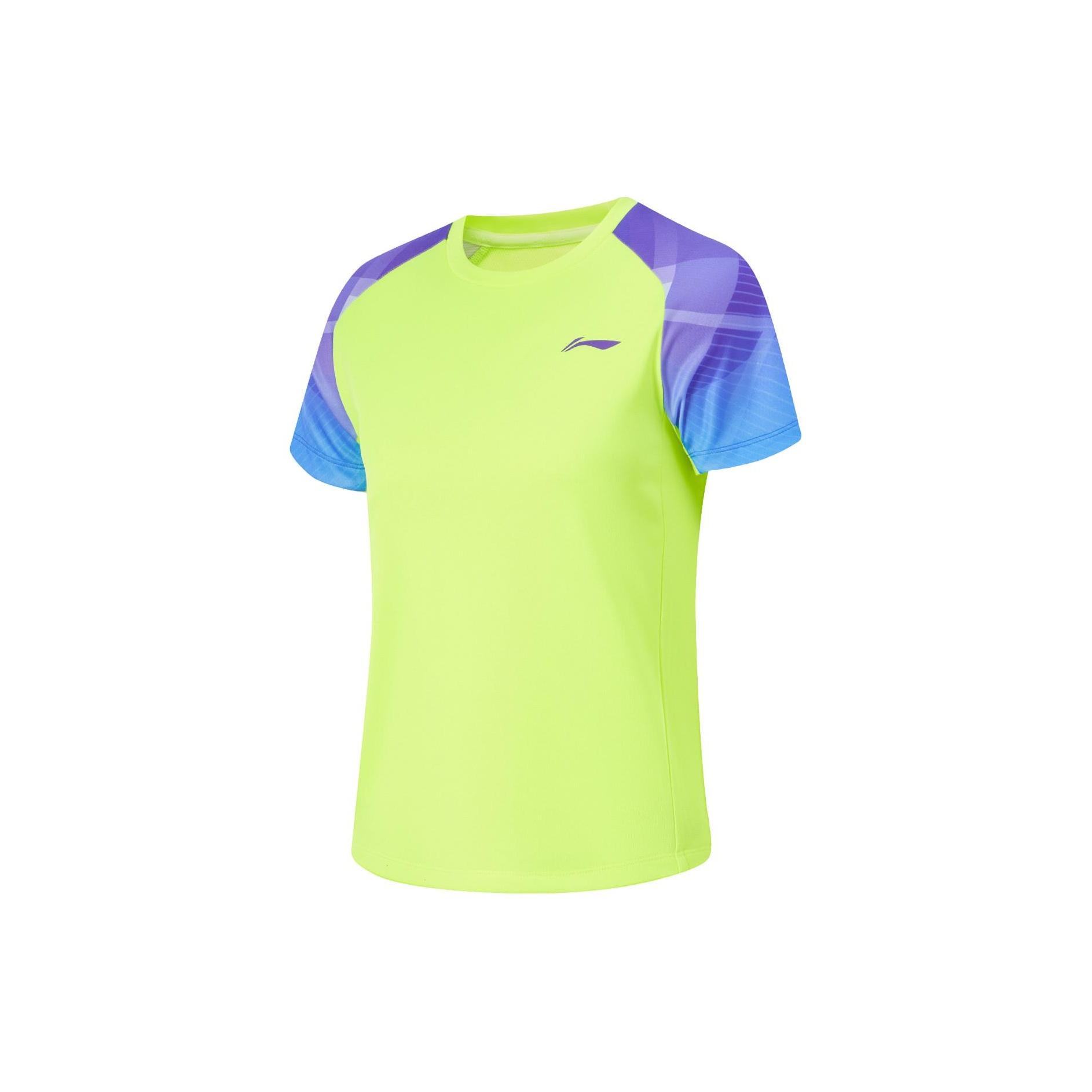 Li Ning Table Tennis Collection T Shirt Fluorescent Bright Green Kids AAYU208-2 120