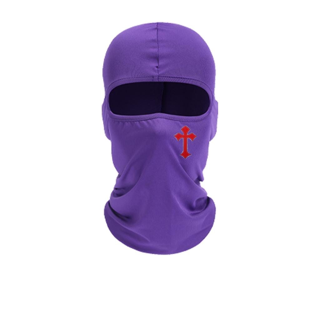 Cycling Face Mask, Cross Print, Men's and Women's Outdoor Equipment, Sun Protection, Breathable Balaclava Hat