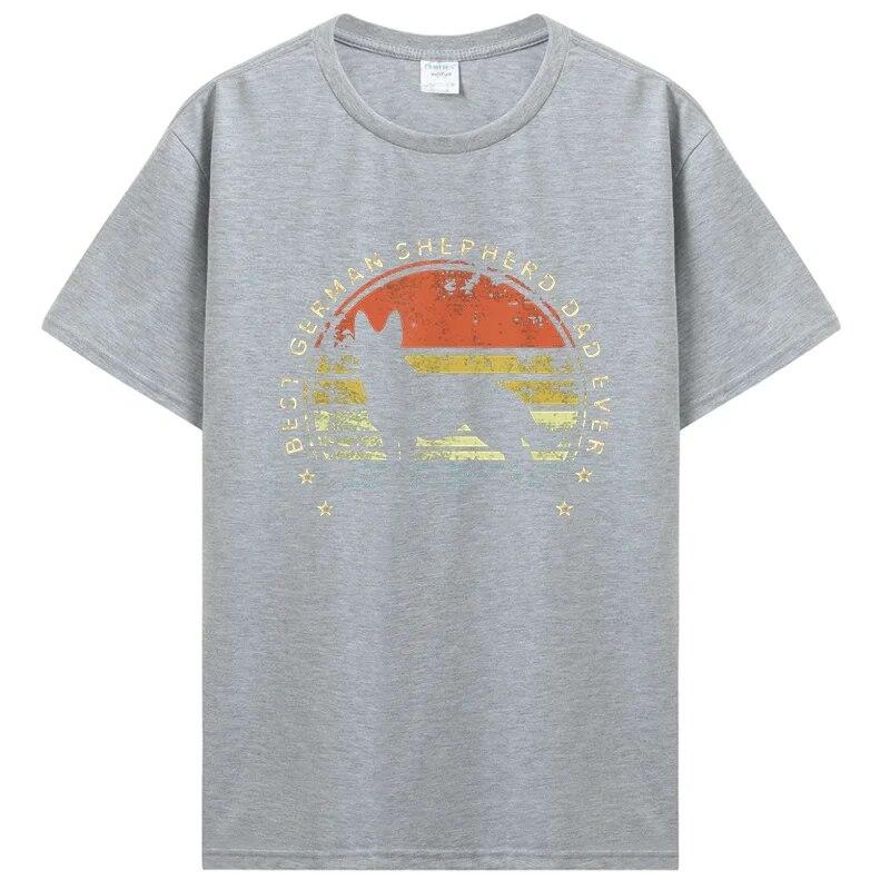 Funny Best German Shepherd Dad Ever Daddy Gifts Dog Lover Owner T Shirts Graphic Tshirt Streetwear Birthday T-shirt Clothing