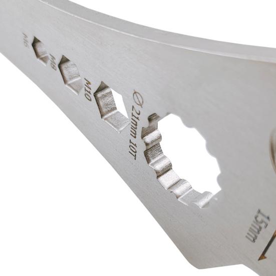 Bicycle Wrench Quenching Treatment Compact Stainless Steel Multifunctional Pedal Repair Wrench for Outdoor