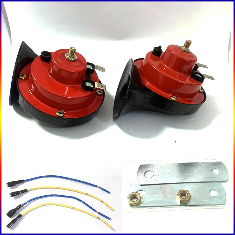 HQ Vehicle Snail Horn 12V/24V Trumpet Air Horn Motorcycle Horn for Trucks Vehicle Horn Electric Snail Waterproof Alarm 120DB