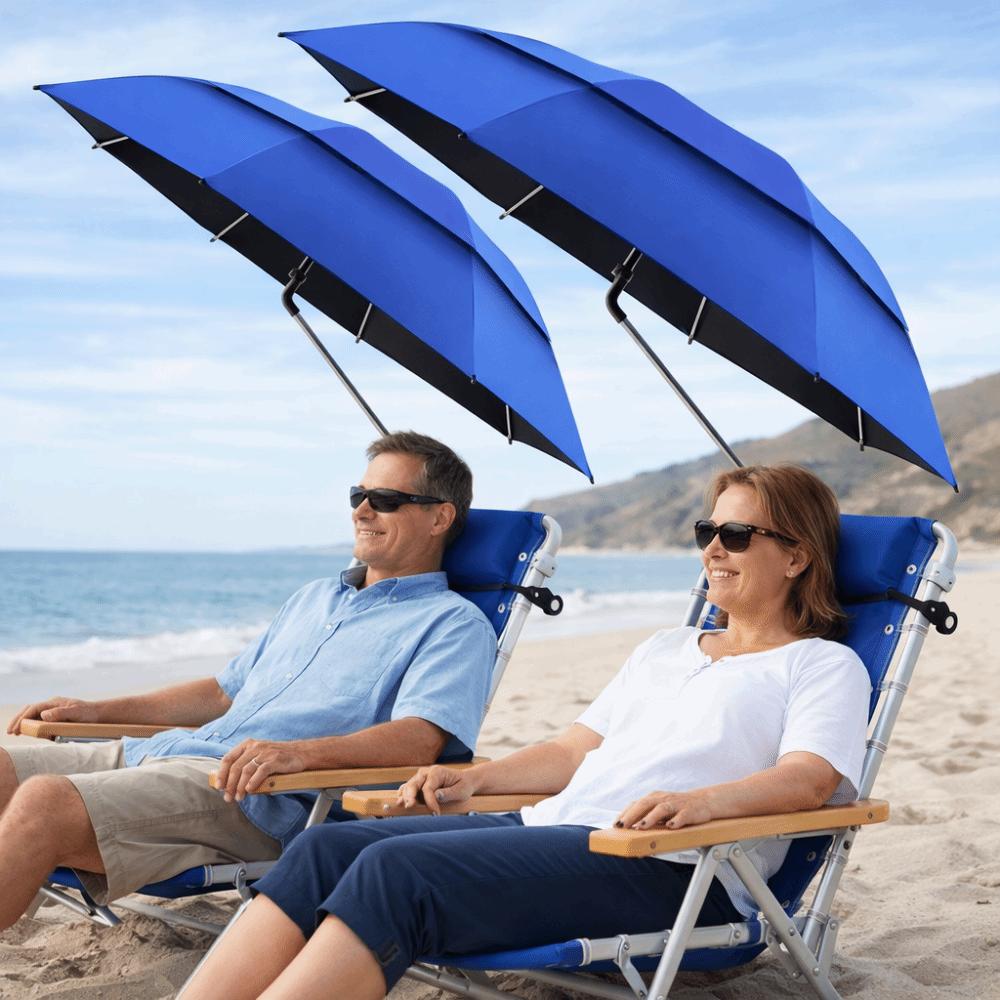 360° Adjustable Adjustable Shade Umbrella UV Protection with Clamp Beach Umbrella Large Size Sun Protection Outdoor Umbrella
