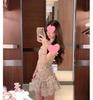 Waist-Cinching 2026 Floral One-Shoulder Short Dress with Elastic Waist - New Summer Style for Women