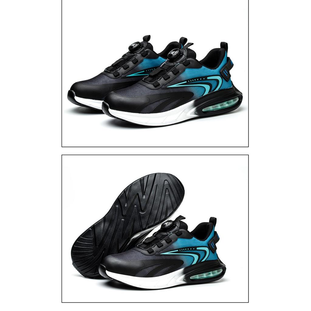 Schwarze Arbeitsschuhe, Herren Anti-Quetsch Anti-Durchstich, Rutschfest Geruchsneutral Arbeitsschutzschuhe, Sicherheitsschutz Anti-Quetsch Herrenschuhe