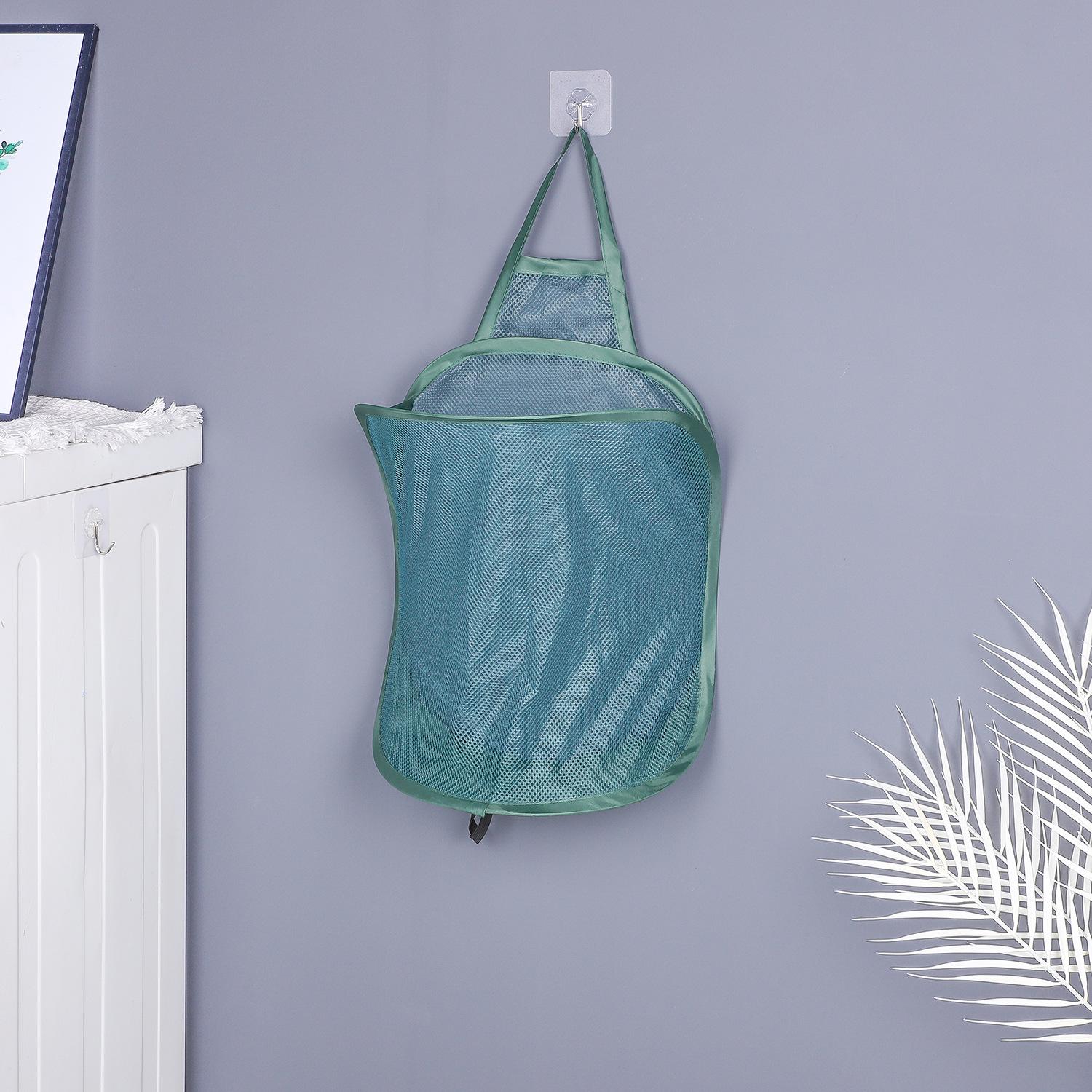 

Складная корзина для белья, настенная корзина для хранения грязной одежды, домашняя ванная комната, большая вместимость, сетчатая настенная сумка для хранения