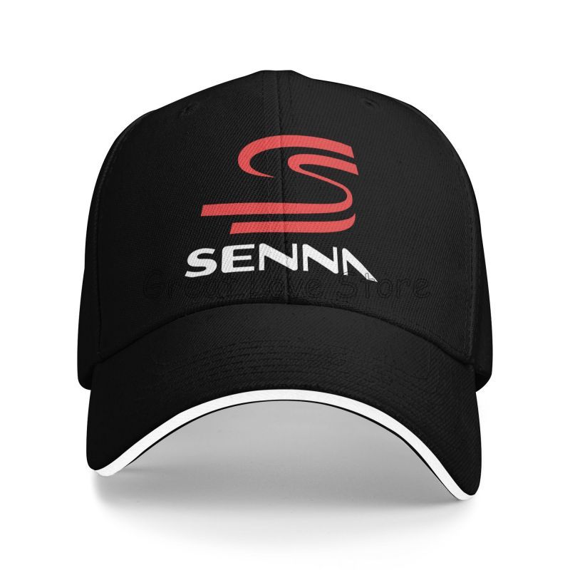Freedom Outdoors Women's Navy Blue Cool Ayrton Senna Print Sandwich Baseball Cap Motocross Racing Bucket Cap Dad Hat Unisex Snapback Hats For Travel Hiking Fishing Cm