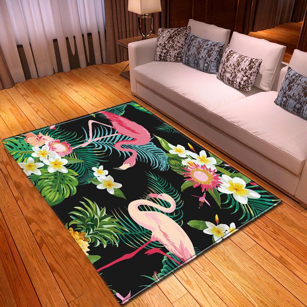 Fresh American Flamingo Printed Carpet Nordic Floor Mat