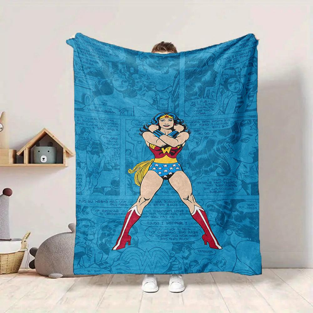 1pc Wonder Woman Flannel Throw Blanket Soft, Warm & Cozy for Couch, Bed, Office, and Travel Versatile All Season Gift, Christmas Present