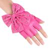 New Women's Bow Rivet Half-Finger Performance Gloves for Nightclub Dance Stage