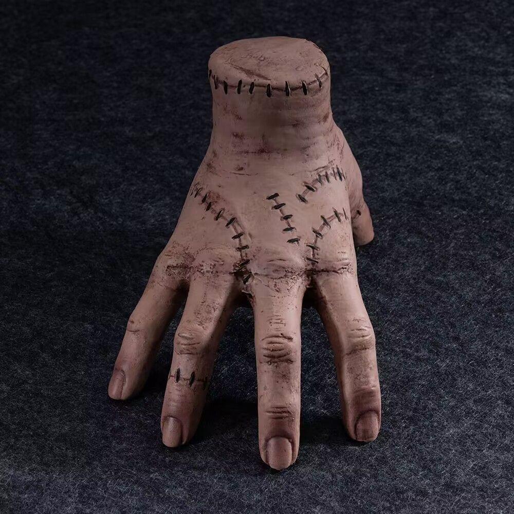 12PCS 2025 Halloween Horror Props Broken Hands Horror Wednesday Adams Family Latex Palm Statue Home Decorative Tabletop Crafts
