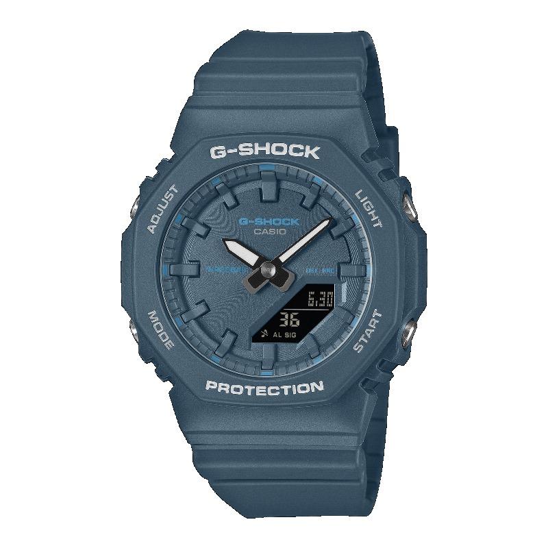 Casio Men s Resin 200M Water Resistant Analog Shock Resistant Quartz Watch GMA-P2100BA-2A синий