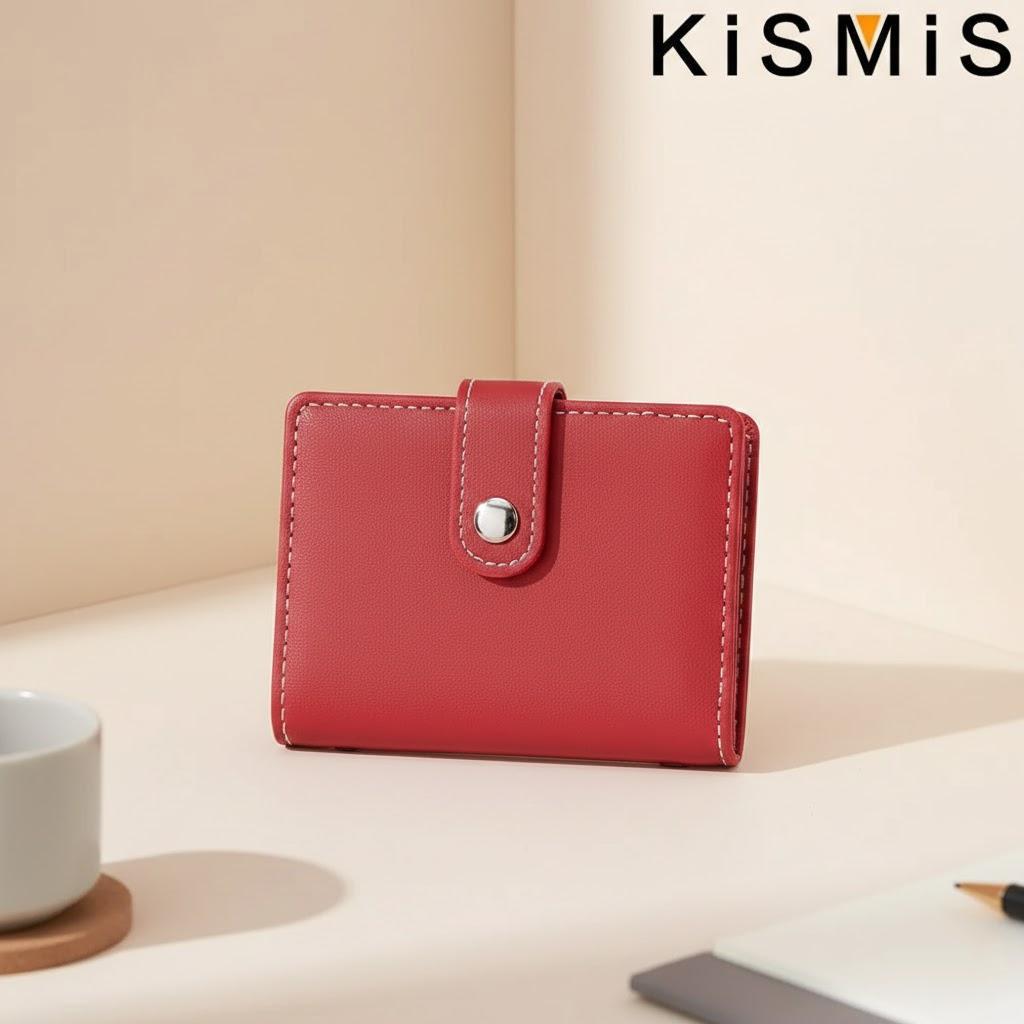 

Slim Minimalist PU Leather Card Holder 26 Slots Compact Stylish Organizer Men Women Fashion Wallet Accessories червоний