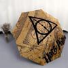 1pc Harry Potter Deathly Hallows Map Umbrella with Plastic Handle,Cartoon Pattern,Suitable for All Seasons Multi-functional Umbrella552