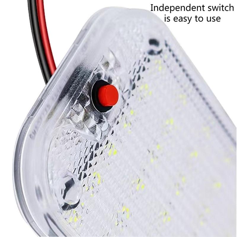 48 LED Panel Light Car Interior Reading Lamp High Brightness Cabin Lights for Truck RV Boats Camper Lights 12V-85V