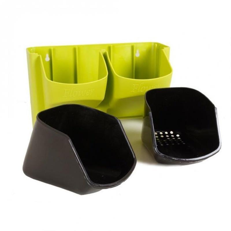 Wandbehang Pflanzer Blumentopf stapelbar Garten Blumentöpfe Wand vertikal Sukkulenten Blumentopf Bonsai grün Home Decor