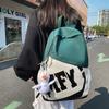 New Middle and High School Student Schoolbag Korean Version Fashion Letter Couple Backpack Leisure Outdoor Travel Backpack