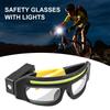 Work Glasses for Men Safety Cycling Glasses for Men Anti-Fog Eyewear with TYPE-C Light for Women Men Work Site Motorcycle Dust