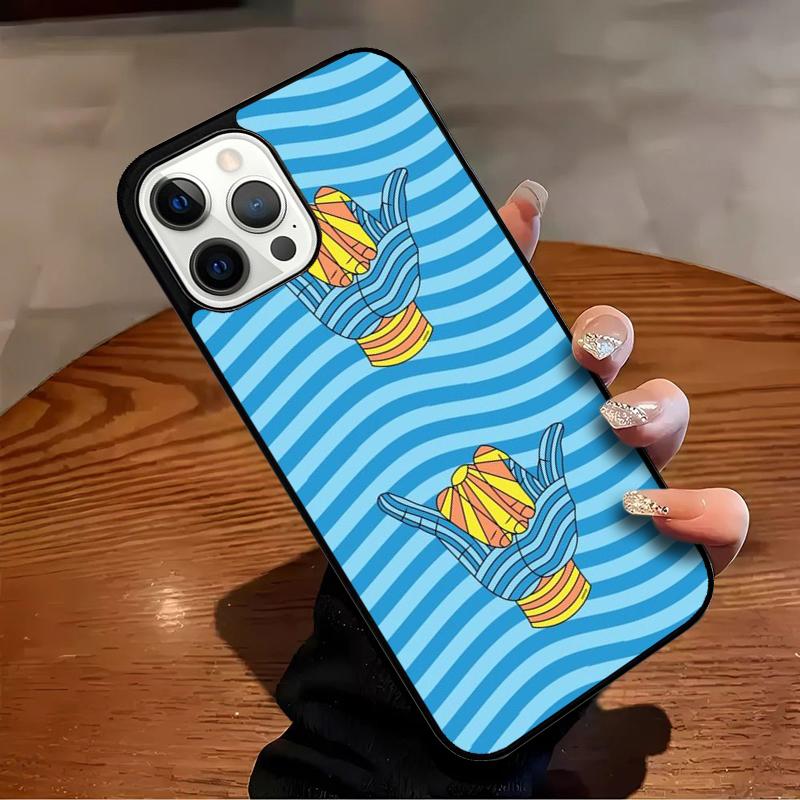 Shaka Hand Surf Hang Loose Surfing Phone Case For iPhone 17 Air 16 15 14 13 12 11 Pro Max Max Plus Bumper Case Cover