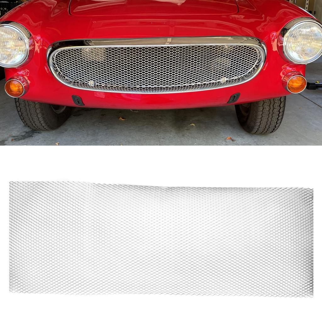 Car Front Center Grid Grille Rhombic Mesh Stable Structure Aluminum Fit for Cars