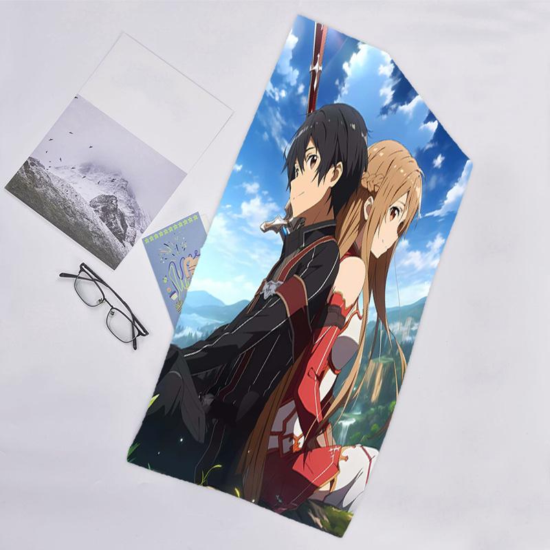 1pc Sword Art Online2 Beach Towel, Beach and Seaside Swimming Pool Equipment, Fashion Pattern, Rectangular, Travel Essentials