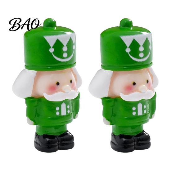 Decorative Figurine Set 2Pcs Mini Christmas Figurine, Cute Santa Claus Nutcracker Soldier Dolls, DIY Accessories Ornaments for Micro Landscape