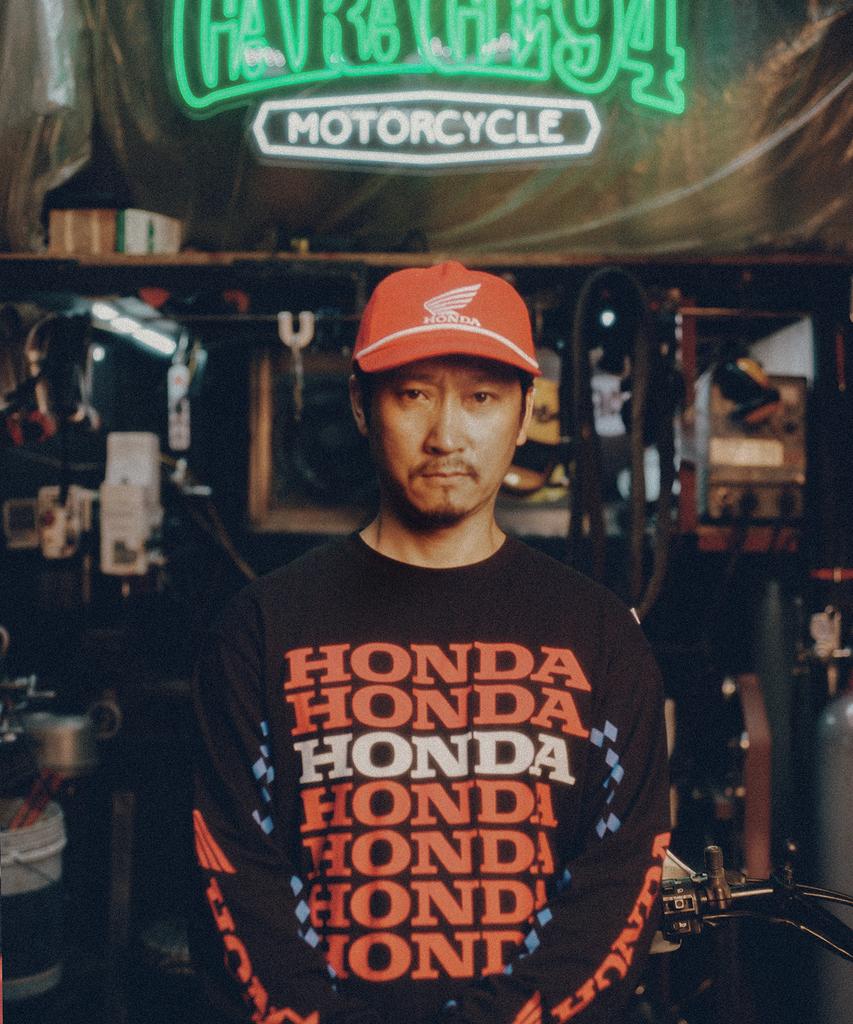 PHYPS MOTORCYCLE Honda Vtg Trucker Cap_Red