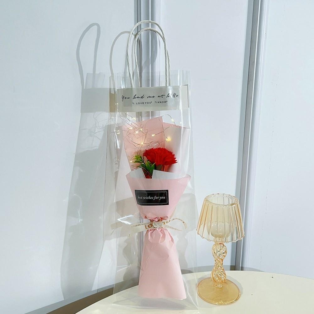 

Glowing Soap Flower Photography Props LED Lights Simulated Carnations Bouquet Mother s Day Gifts Wedding Fake Flower