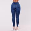 Fashion Womens Jeans Denim Hole Female Mid Waist Stretch Slim Sexy Pencil Pants