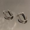 VENTFILLE 925 Sterling Silver Geometry Hoop Earring for Women Minimalism Classic Office Versatile Fashion Jewelry Gift Dropship