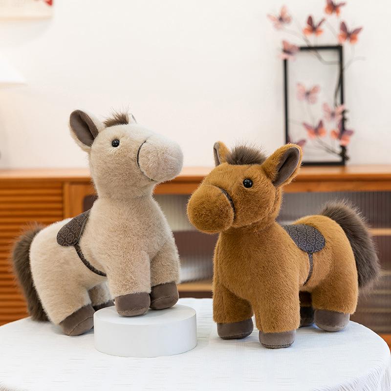 Simulation Zodiac War Horse Plush Toy Children's New Year's Gift