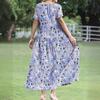 2024 New Women's Summer Mid-Length Printed Pullover Dress