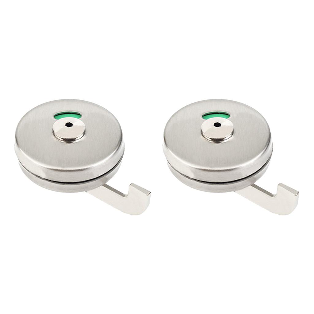 Multipurpose Brushed Stainless Steel Bathroom Door Latches Set Featuring Intuitives Status Display for Bathrooms