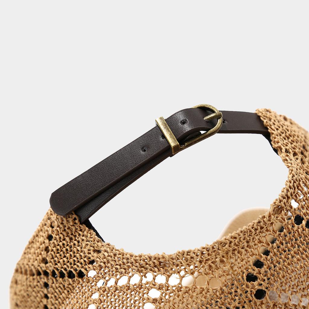 Grass Woven Duck Tongue Hat for Women Summer Outdoor Breathable Sun Hat Solid Color Casual Grass Hat