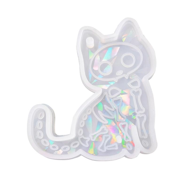 Cute Cat Silicone Mold DIY Earring Necklace Keychain Pendant Molds Super Glossy Animal Epoxy Resin Casting Mold Craft
