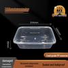 2000ml Rectangular Disposable Food Containers