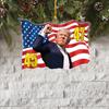2024 Acrylic US State Memor Ornament Trump America Presidential Election Decor Christmas Gifts for Friends