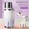 Large-Capacity Thermos Cup for Women, High-Looking, 2023 New Model, Portable Tea Brewing Cup for Male Students, 316 Stainless Steel Water Cup