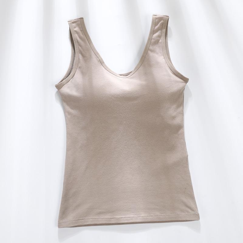 Bottom Strap Vest Integrated Bra Wearing A Chest Cushion To Prevent Light From Escaping Gathering Together and Holding Underwear for Women