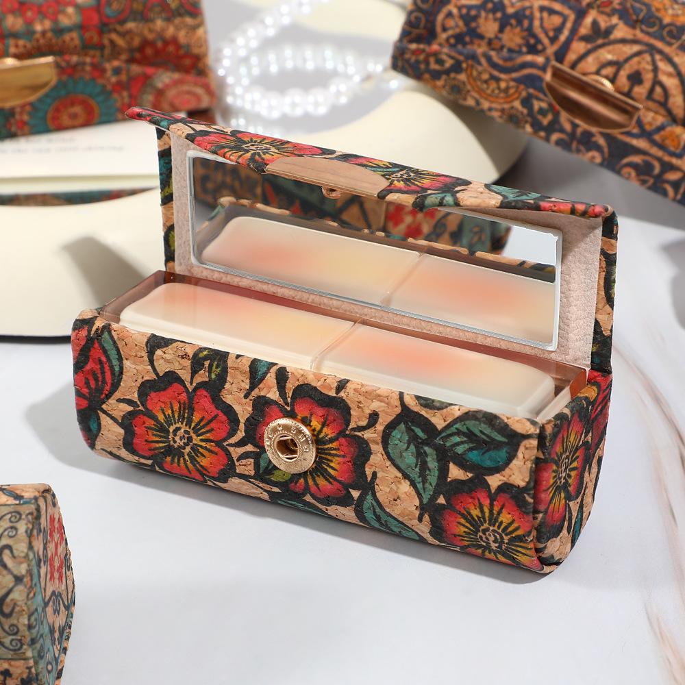 Retro Chinese Style Lipstick Box, Gift Box, Simple and High-end Folding Pastoral Style Lipstick Box, Storage Box.