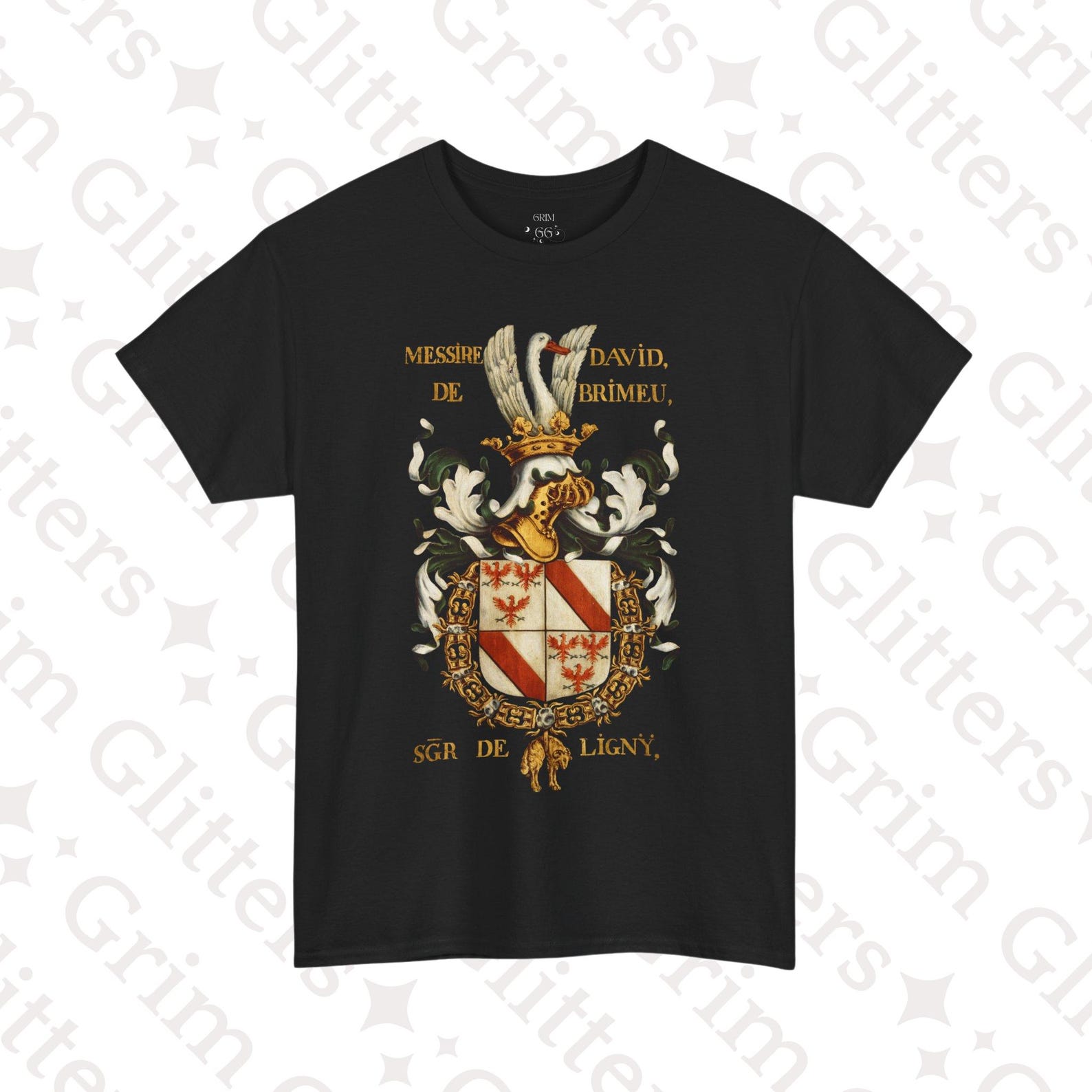David de Brimeau T-Shirt: Medieval Heraldry Art - Knights of the Golden Fleece S