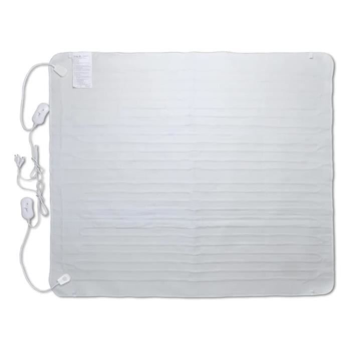 Coperta termica - ALOMEJOR - 150 x 140 cm - Poliestere - 3 impostazioni di temperatura - Protezione surriscaldamento