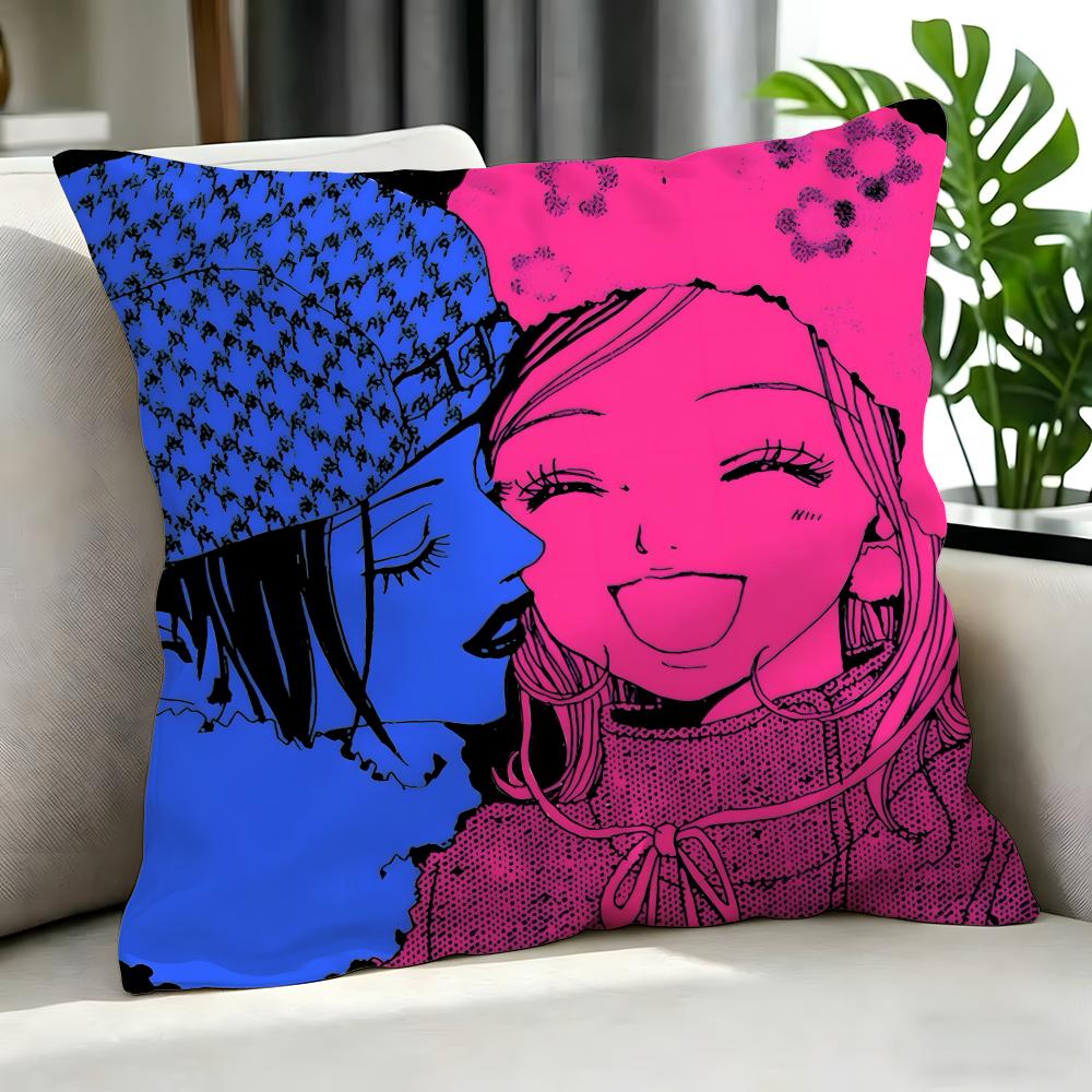 Anime Nana Cushion Cover Cushion Cover Set 4Pcs 50X50 45X45 40X40 Pillowcase Decorative Sofa Home Decor