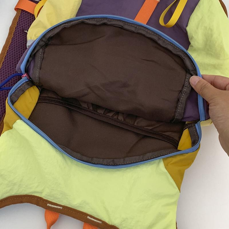 Nowy Plecak Turystyczny Outdoor Color Block Lekki Podróżny Modna Torba na Ramię Fashi Duża Pojemność Plecak do Codziennego Użytku