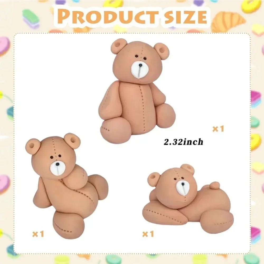 1/3 PCS Teddy Bears Cake Topper Cake Decoration,Teddy Bear Cake Decoration Party Birthday Party Teddy Bear Birthday Decoration