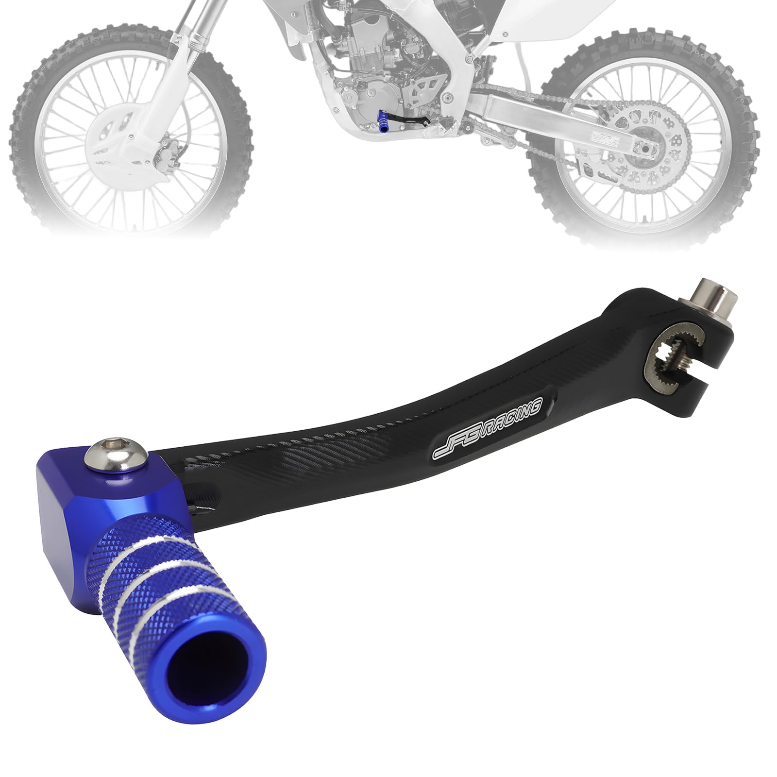 

JFG Motorcycle Foot Shift Pedal Change Pedal Aluminum Anti-Slip Reversible Off-Road Universal Pit Bike Shift Lever Blue синий