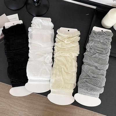 Calzino Dui Dui Sottile Primaverile ed Estivo da Donna Protezione Solare Mezza Polpaccio Stile Ballerina Lungo Polpaccio Grigio Maniche per Gambe Dui Dui