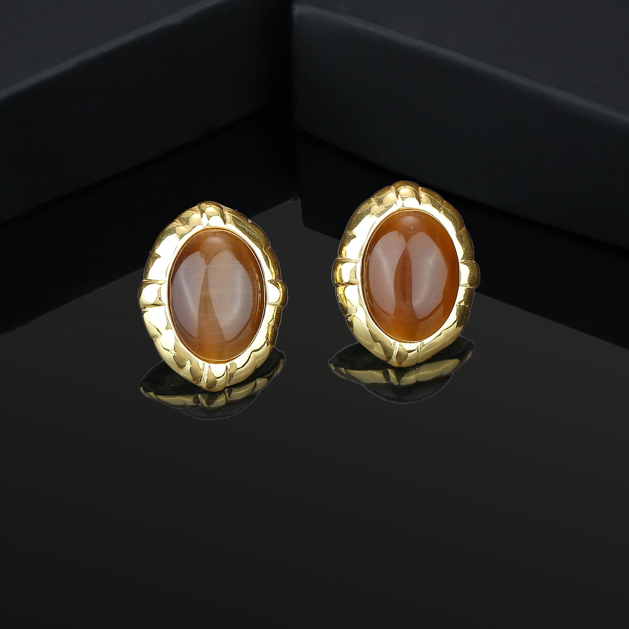 

Позолоченные винтажные шоколадные серьги-гвоздики Estele для женщин