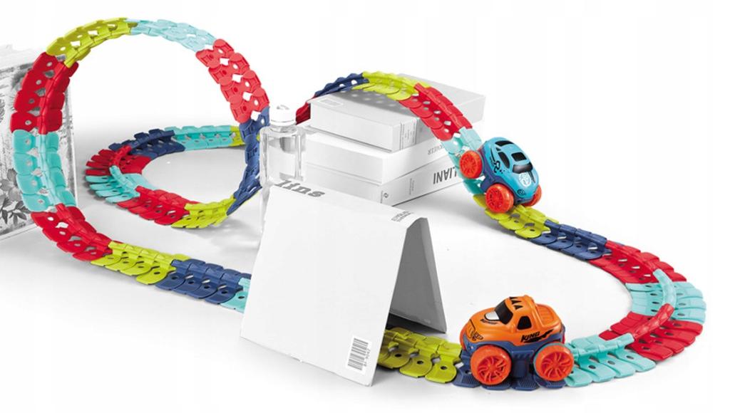 [PACZA] Flexible Car Race Track + DIY Car 195 elements 400cm Z530