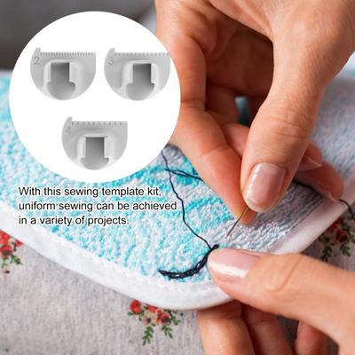 3Pcs Non-Slip Sewing Template DIY Stitching Guide Tools Multipurpose Compact Design Portable Sewing Template Kit