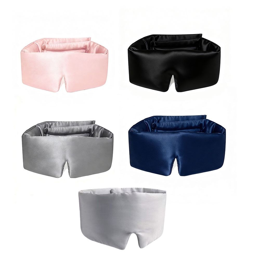 Breathable Sleep Mask Imitation Silk Eyemask Eye Cover Sleeping Mask  Nap